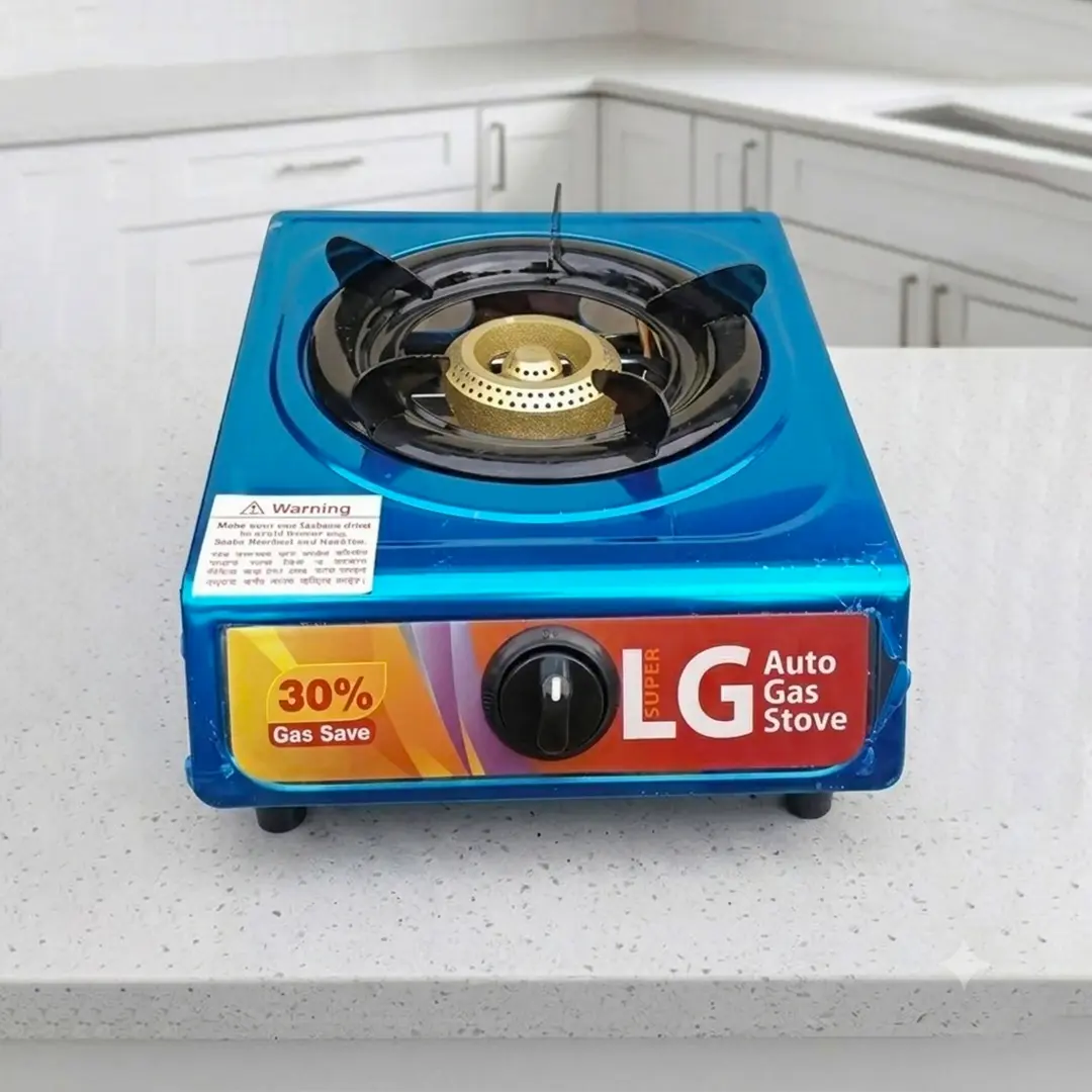 Single Burner Gas Stove – Powerful Blue Flame & 30% Gas Saving