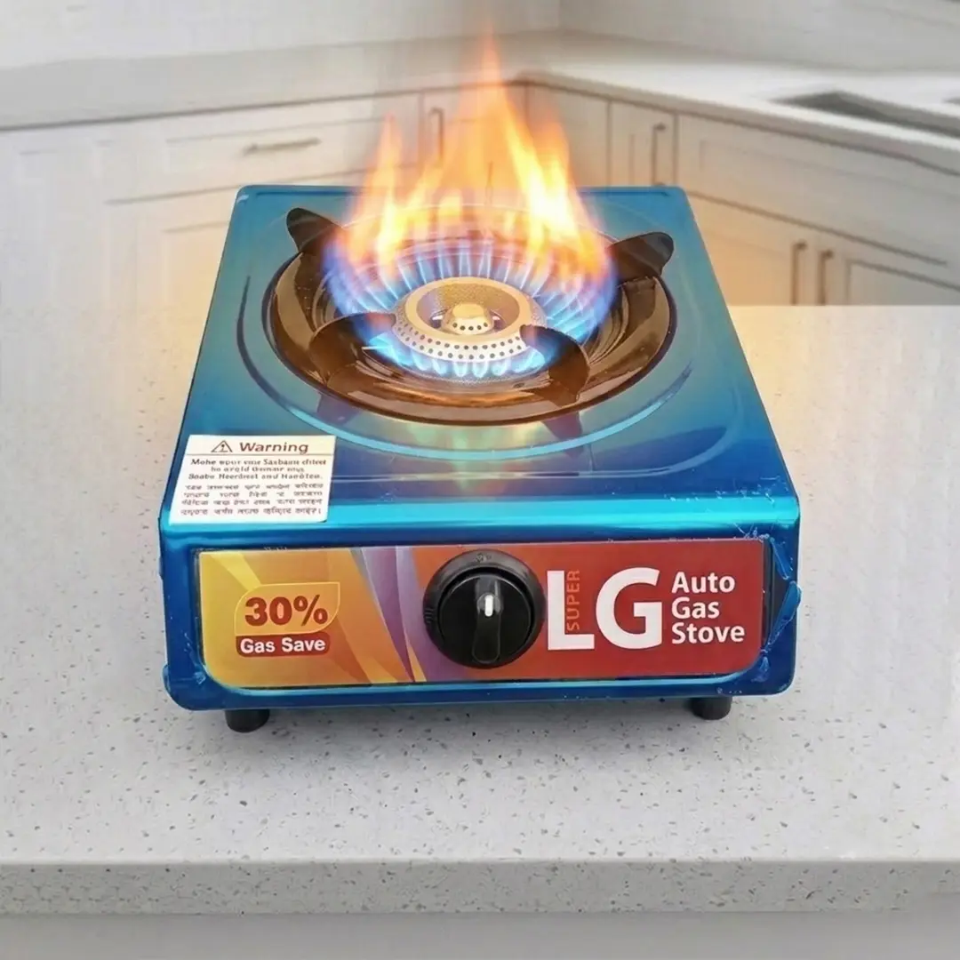 Single Burner Gas Stove with Powerful Blue Flame and 30% Gas Saving